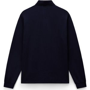 Napapijri - E-Badge LS - Polo - Blauw - Lange Mouwen