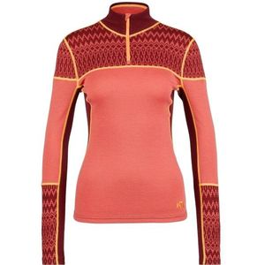 Kari Traa Womens Sara Half Zip Merino-ondergoed (Dames |rood)