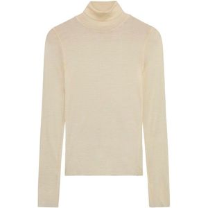 KnowledgeCotton Apparel Womens Wool L/S Roll Neck Wollen trui (Dames |beige)