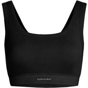 Icebreaker - Merino Rib Lotus Bra - Sportbeha - Zwart