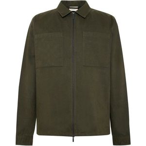 KnowledgeCotton Apparel Regular Fit Twill Overshirt Overhemd (Heren |olijfgroen)