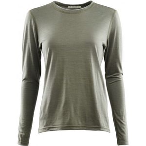 Aclima Womens Lightwool Undershirt Long Merino-ondergoed (Dames |olijfgroen)