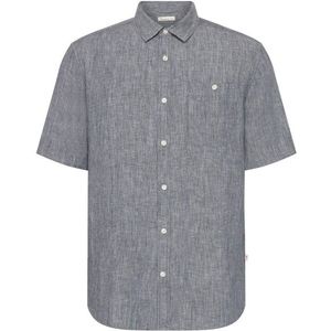 KnowledgeCotton Apparel Regular Linen S/S Shirt Overhemd (Heren |grijs)