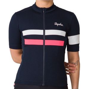 Rapha Womens Brevet Jersey Fietsshirt (Dames |blauw)
