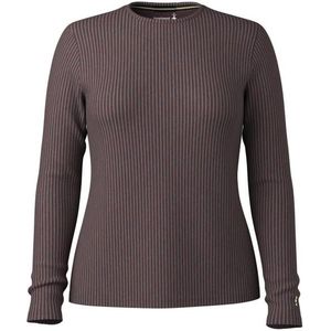 Smartwool - Womens Thermal Merino Rib Crew - Merinolongsleeve - Grijs