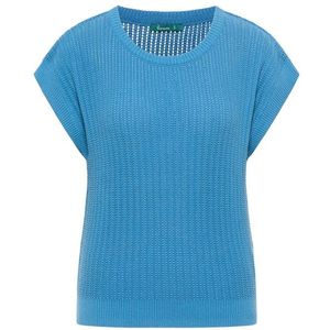 Tranquillo Womens Lockeres Strick-Shirt T-shirt (Dames |blauw)