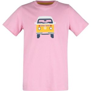 Elkline Kids Four Wheels To Freedom Tezwei T-shirt (Kinderen |roze)