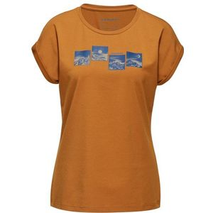 Mammut Womens Mountain T-Shirt Day and Night T-shirt (Dames |bruin/oranje)