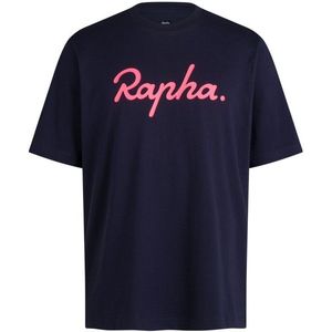 Rapha Cotton T-Shirt Large Logo T-shirt (Heren |blauw)