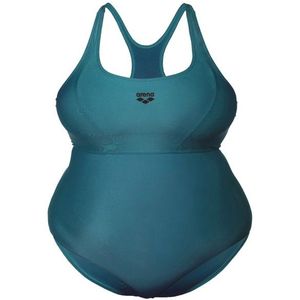 Arena Womens Solid Swimsuit Control Pro Back Plus Badpak (Dames |blauw/turkoois)