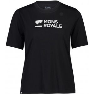 Mons Royale Womens Icon Relaxed Tee Merinoshirt (Dames |zwart)