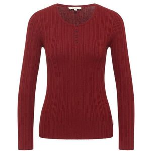 Tranquillo Womens Seidiges EcoVero-Shirt Longsleeve (Dames |rood)
