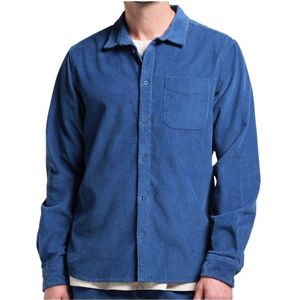 DEDICATED Shirt Varberg Corduroy Overhemd (Heren |blauw)