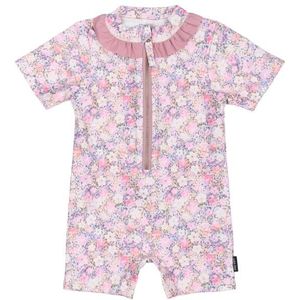 MikkLine - Kid's UV Suit Frill - Trisuit - Roze - Recycled Lycra - UV-bescherming