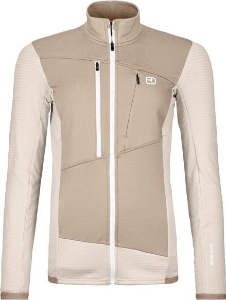 Ortovox - Womens Fleece Grid Jacket - Fleecevest - Beige