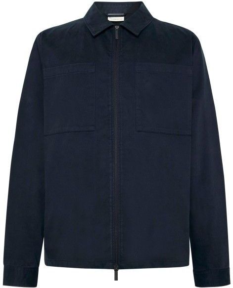 KnowledgeCotton Apparel - Twill Overshirt - Blauw - Overhemd