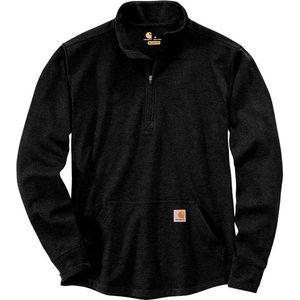 Carhartt Heavyweight Half Zip Thermal L/S T-Shirt Trui (Heren |zwart)