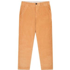 KnowledgeCotton Apparel - 14 Wales Chuck - Corduroy Chino Vrijetijdsbroek - Oranje