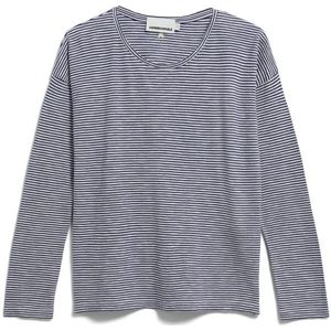 ARMEDANGELS - XIANAA - Shirt - Zwart/Wit - Ronde Hals - Lange Mouw