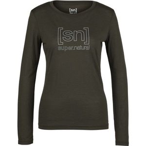 supernatural Womens The Essential Logo L/S Longsleeve (Dames |olijfgroen)
