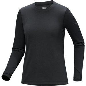 Arcteryx Womens Taema Thermal Crew L/S Hardloopshirt (Dames |zwart)
