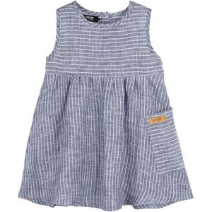 Pure Pure Kids Mini-Kleid Leinen gestreift Jurk (Kinderen |grijs)
