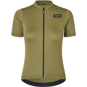 GripGrab Womens EXPLR Merinotech Short Sleeve Jersey Fietsshirt (Dames |olijfgroen)