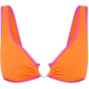 Seafolly Womens Beach Bound Ring Front Tank Bikinitop (Dames |oranje)