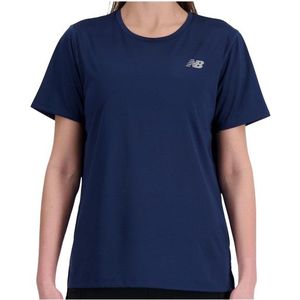 New Balance Womens Sport Essentials S/S Hardloopshirt (Dames |blauw)