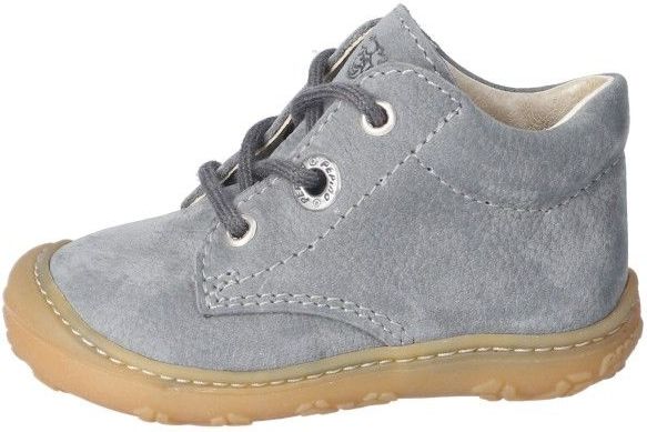 PEPINO - Cory 50 WMS - Babyschoentjes - Grijs - Veterschoen met WMS-systeem - Leer