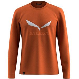 Salewa Heren Solid Logo Dry M L/S Tee. T-shirt