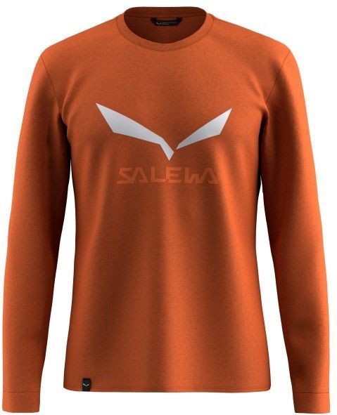 Salewa Heren Solid Logo Dry M L/S Tee. T-shirt