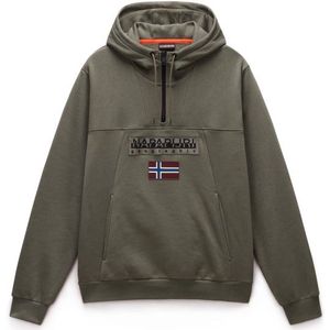 Napapijri - Burgee Half Zip Hoodie 2.0 - Groen - Hoodie