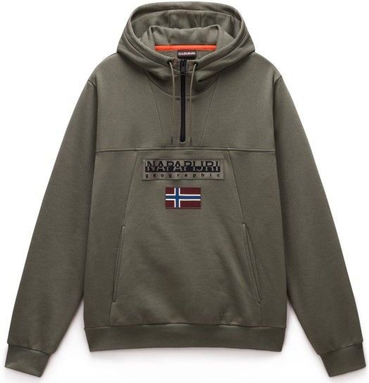 Napapijri - Burgee Half Zip Hoodie 2.0 - Groen - Hoodie