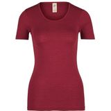 Engel Natur - Dames T-shirt - Bordeauxrood - 30% Zijde, 70% Bio Merinowol, GOTS Gecertificeerd