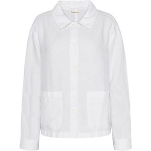 KnowledgeCotton Apparel Womens Regular Linen Overshirt Vrijetijdsjack (Dames |wit)