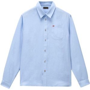 Napapijri G-Linen L/S Overhemd (Heren |blauw)