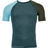 Ortovox - 120 Comp Light Short Sleeve - Merinoondergoed - Blauw - 70% Wol, 30% Polyamide