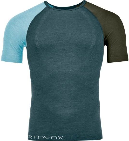 Ortovox - 120 Comp Light Short Sleeve - Merinoondergoed - Blauw - 70% Wol, 30% Polyamide