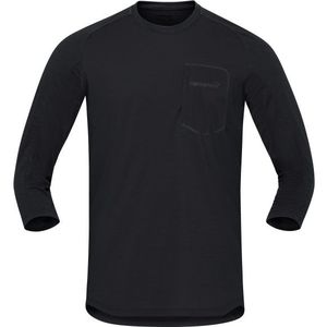 Norrona - Skibotn Equaliser Merino 3/4 T-Shirt - Zwart - Fietsshirt