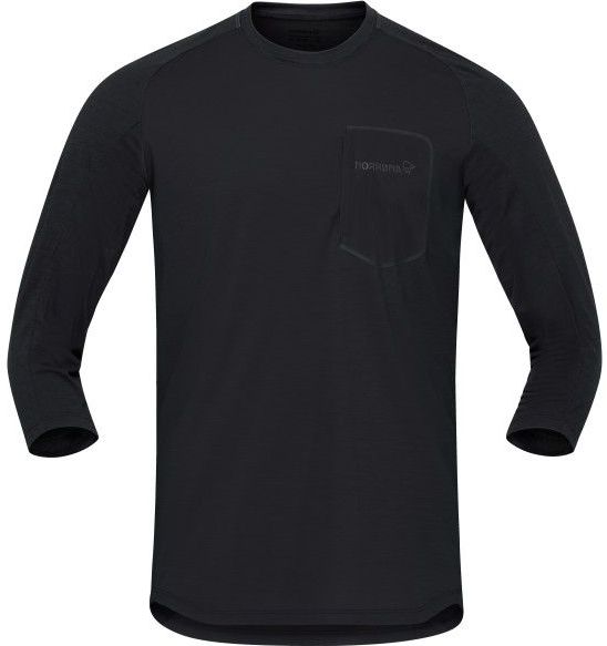 Norrona - Skibotn Equaliser Merino 3/4 T-Shirt - Zwart - Fietsshirt