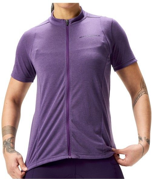 Endura - Loop S/S Zipped Jersey - Fietsshirt - Purper