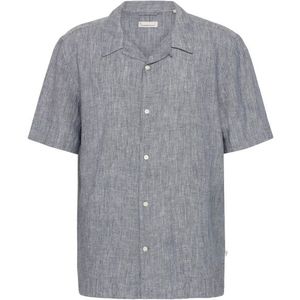 KnowledgeCotton Apparel Box S/S Linen Shirt Overhemd (Heren |grijs)