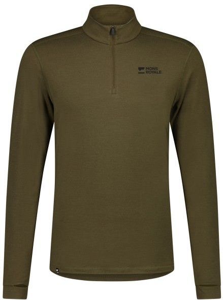 Mons Royale - Cascade Merino Flex 200 - Merino-ondergoed - Bruin/Olijfgroen