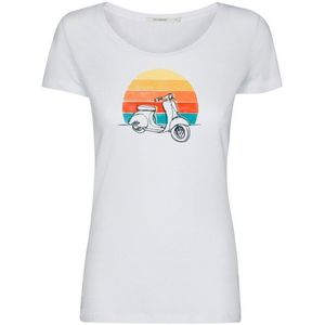 GreenBomb Womens Lifestyle Scooter Loves T-Shirts T-shirt (Dames |wit)