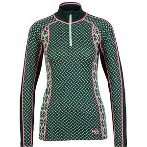 Kari Traa Womens Lekker Halfzip Merino-ondergoed (Dames |groen)