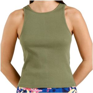 DEDICATED Womens Rib Top Valdermarsvik Top (Dames |olijfgroen)