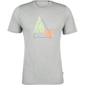 Stoic Merino155 LaholmSt Print T-Shirt Peak Merinoshirt (Heren |grijs)