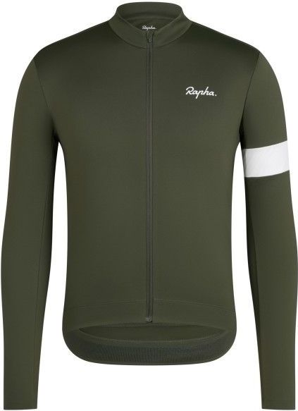 Rapha Core Thermal Long Sleeve Jersey Fietsshirt (Heren |olijfgroen)
