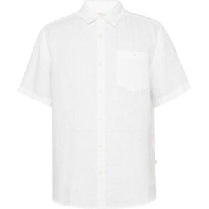 KnowledgeCotton Apparel Regular Linen S/S Shirt Overhemd (Heren |wit)